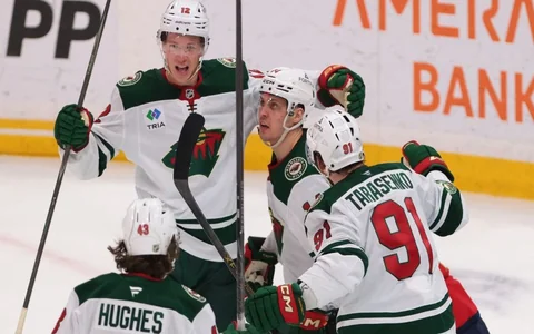 ″Wild″ uzvaras vārti pēdējās sekundēs, uzvara tiek arī ″Islanders″